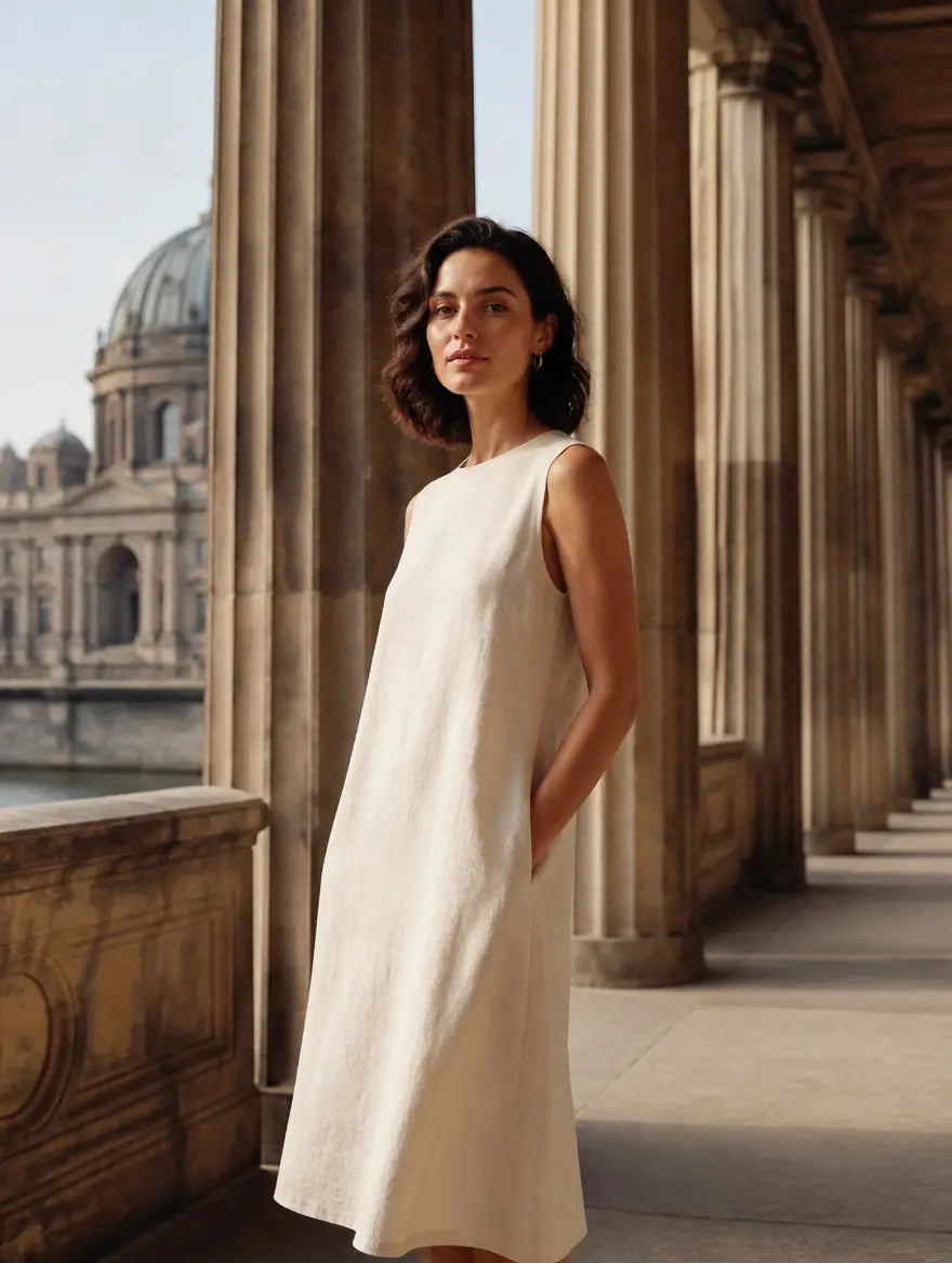 Leinenkleid auf der Museumsinsel Berlin
